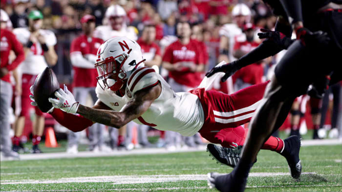 Marcus Washington almost catch 2022 Nebraska vs Rutgers football